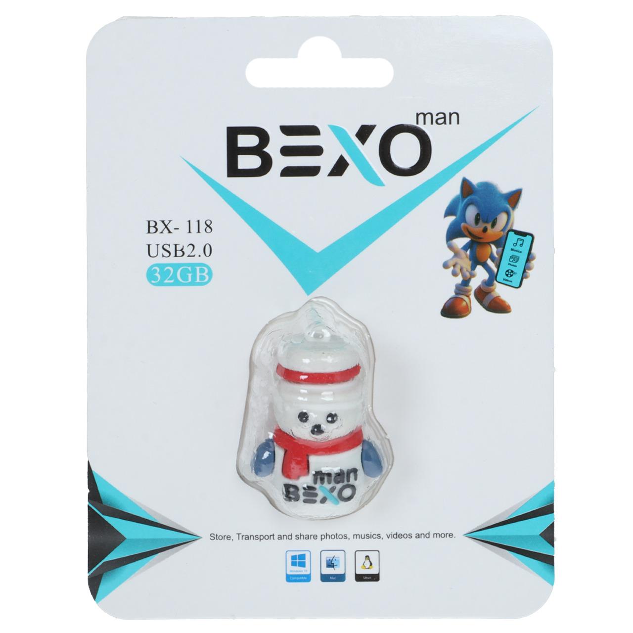 فلش مموری بکسو مدل BX-118 USB2.0 ظرفیت 32 گیگابایت