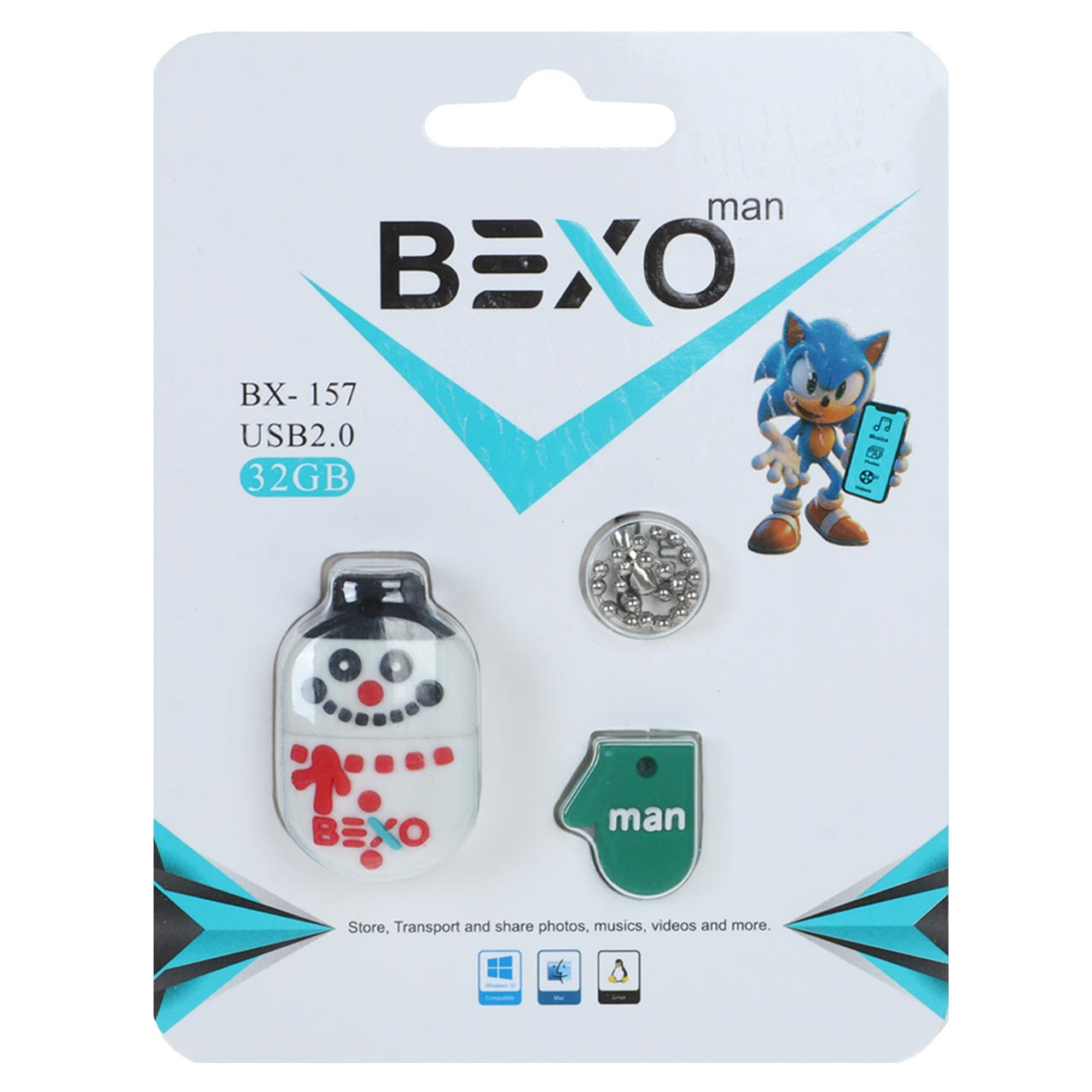 فلش مموری بکسو مدل BX-157 USB2.0 ظرفیت 32 گیگابایت