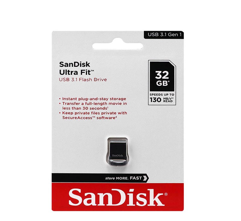 فلش مموری سن دیسک مدل ULTRA FIT USB 3.1 CZ430 ظرفیت 32 گیگابایت